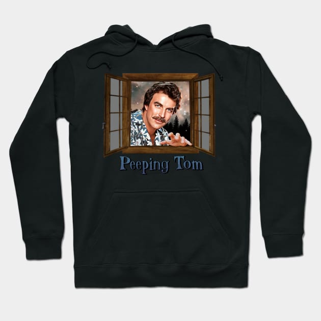 Peeping Tom Selleck Hoodie by Zbornak Designs